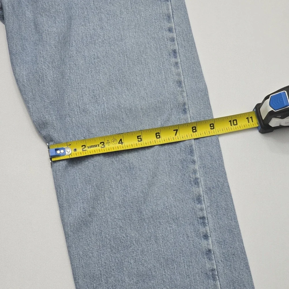 Levis 505 Regular Fit Jeans Mens 34x29 Light Wash Blue Straight Leg Vintage 1993